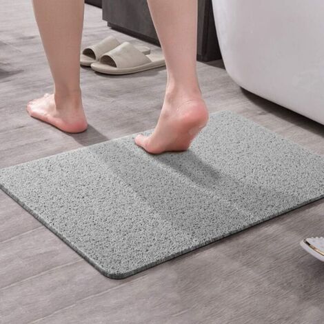 Tapis De Bain Antidérapant Marron Clair 70x40 Cm – Doux, Massage Pieds, Ventouses Solides + Trou De Drainage