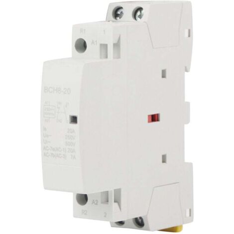 Contacteur AC Domestique 2P 230V DIN Rail 20A 1NO 1NC 35mm AC-7a AC-7b (1/4)
