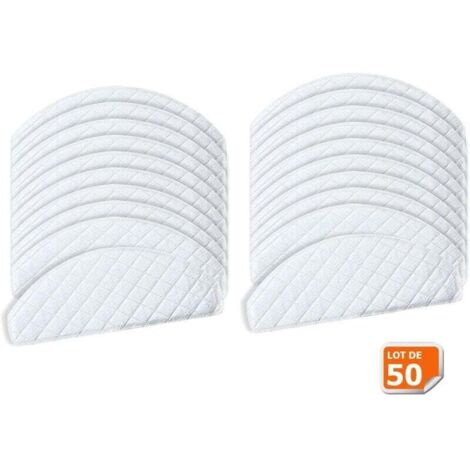 50 Lingettes Nettoyantes Jetables Compatibles Aspirateurs Robots Ecovacs Ozmo T8 T9 N8 (1/4)