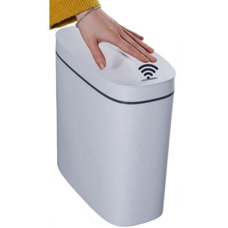 Poubelle Automatique 14 Litres Sans Contact Ouverture Pied Cuisine Salle De Bain Bureau (1/4)