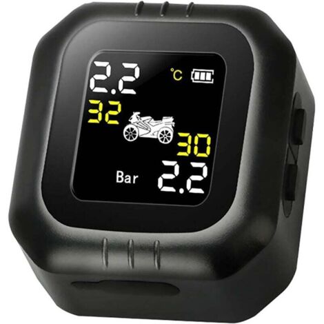 Moniteur de Pression pour Pneus de Moto TPMS Sans Fil Haute Précision avec Alarme Automatique