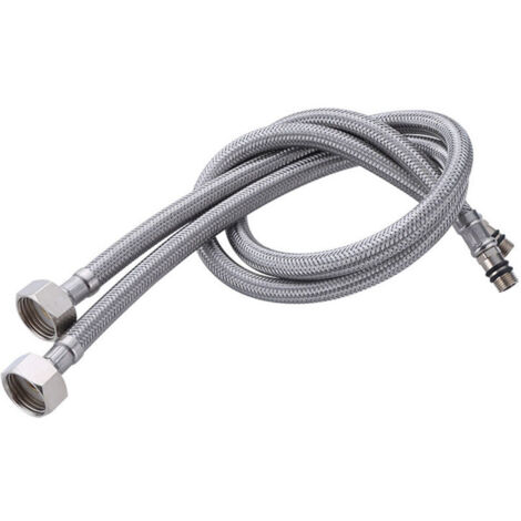 Tuyau Robinet Arrivée Eau Chaude Froide Connexion Lavabo Évier Cuisine Flexible Supérieur Acier Inoxydable 304 Deux Pièces