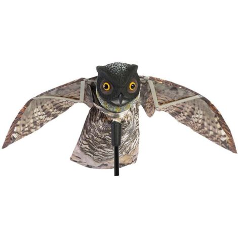 Épouvantail Hibou Jardin À Ailes Mobiles Leurre Prédateur Protection Anti Ravageurs (1/4)