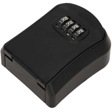Boîte à Clé Étanche Sécurisée Antirouille à Combinaison pour Maison Extérieur Noir