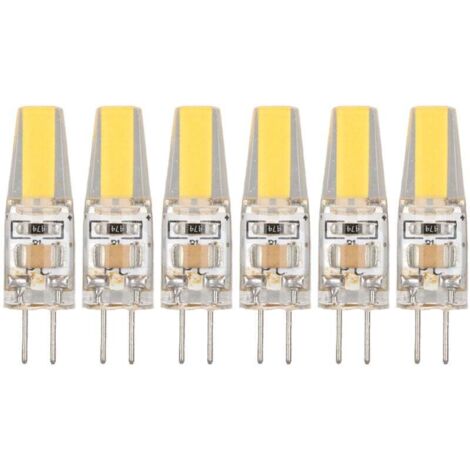 6 Pièces Ampoule LED G4 6W 500LM Blanc Chaud 220V Pour Plafonnier Applique Lampe De Table Économie D'Énergie (1/4)