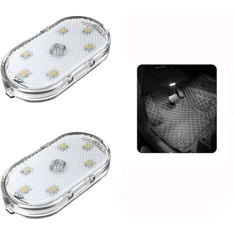 Éclairage de coffre de voiture, lampe de toit magnétique tactile, éclairage intérieur portable pour voiture, convient aux voitures, camions, armoires, camping-cars et véhicules de loisirs (lumière bla (1/4)