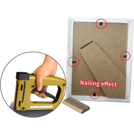 Pistolet à agrafes pour cadre photo - Outil de clouage durable et efficace