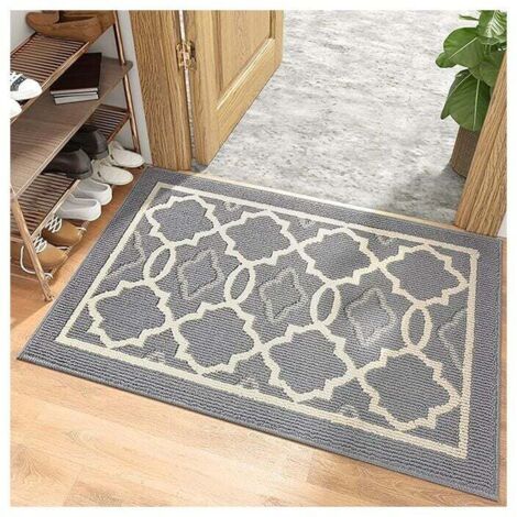 Tapis d'Entrée Anti-Dérapant 50x80 Cm Imperméable Lavable pour Intérieur Extérieur Couloir Cuisine