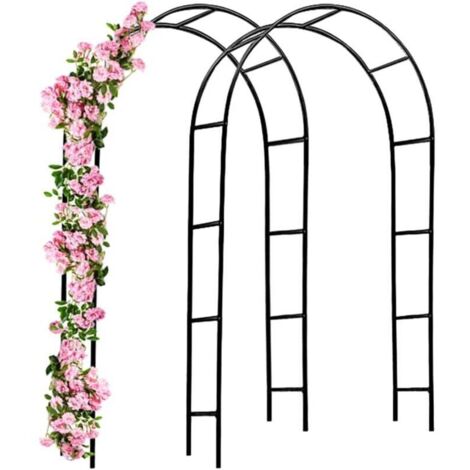 Arche de Jardin 240 x 140 x 37 cm Support Plantes Grimpantes Rosiers Piquet Décoration Extérieure (1/4)