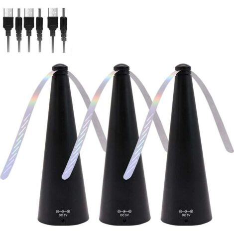 3 Pièces Ventilateur Anti Mouches et Moustiques Répulsif Écologique Sans Insecticide Chimique (1/4)