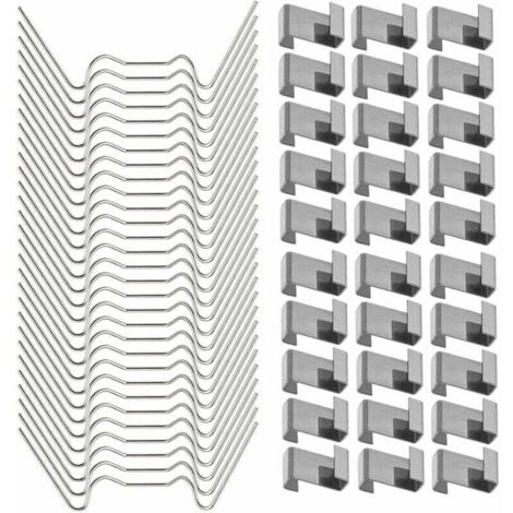 Clips de Fixation pour Serre Type Z et W en Acier Inoxydable Résistant aux Intempéries Lot de 100 Pièces (1/4)