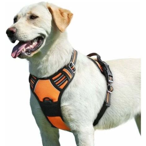 Harnais Anti Traction Réfléchissant Réglable pour Chien avec Poignée de Contrôle Respirant et Durable (1/4)