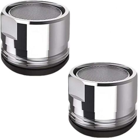 2 Pièces Aérateur de Robinet Salle de Bain 20 mm Spirale Extérieure Eau Chaude et Froide