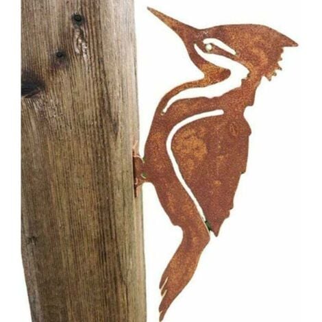 4 Pièces Oiseaux Rouillés, Formes Différentes Décoration Jardin