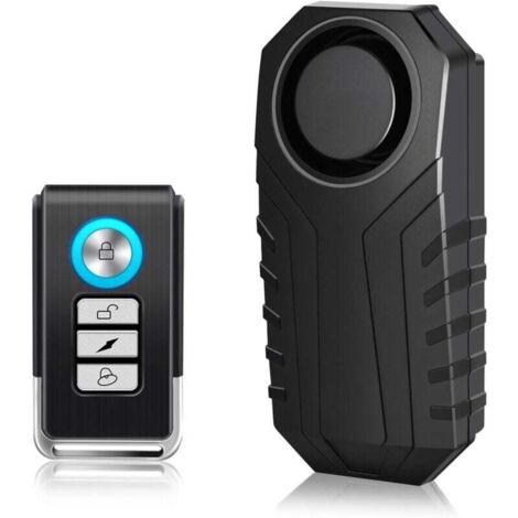 Alarme Vélo Moto Sans Fil 113dB avec Télécommande Antivol Étanche IP65 pour Scooter et Bagage