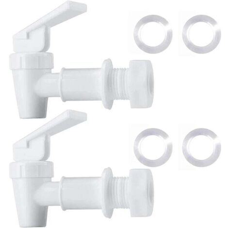 Robinet Eau Sans BPA Plastique Rechange Comptoir Filtration Refroidisseur Carafe 2 Blancs (1/3)