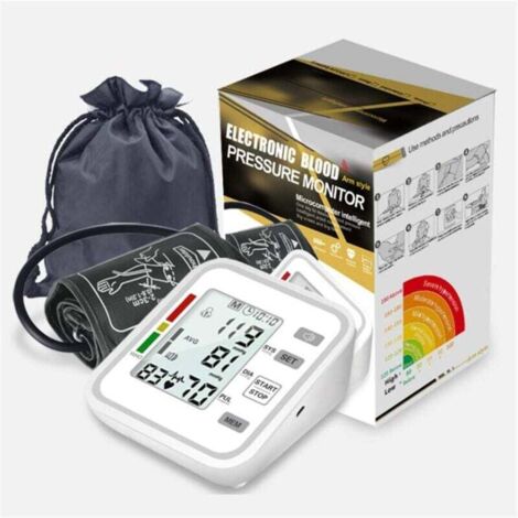 Tensiomètre Électronique Bras Supérieur Automatique Mesure Tension Artérielle Vocale Usage Domestique Argent