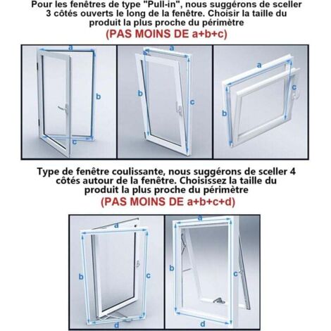 Joint Fenêtre Universel 2m Pour Climatiseur Mobile et Sèche Linge