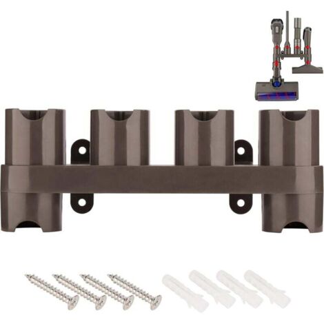 Support Mural Pour Aspirateur Sans Fil Station Accueil Organisateur Brosses Accessoire Rangement 6 Prises (1/4)