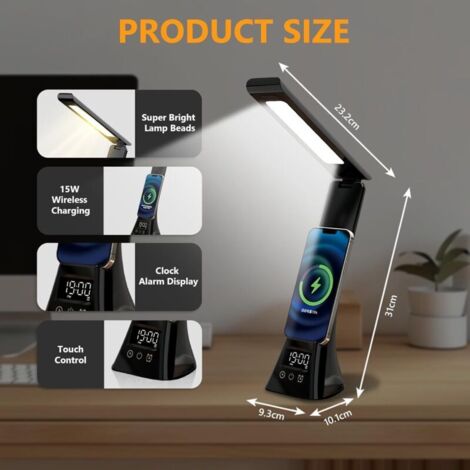 MAYTHANK Lampe de Bureau LED Sans fil Rechargeable USB Batterie 2000mah, Tactile Dimmable Intensité 3 Couleurs Modes, Portable Lampe Lecture Livre Pile de Table Enfant Chambre Chevet | Votre wishlist sur