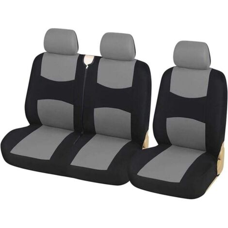 Housses De Siège Auto 2+1 Protection Universelle Pour Camionnette Bus Gris (1/4)