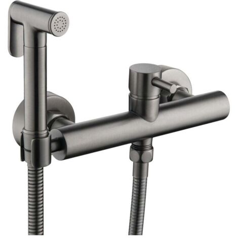 Douche Bidet Caché Salle De Bains Pulvérisateur Main Eau Chaude Froide Toilettes Noir (1/4)