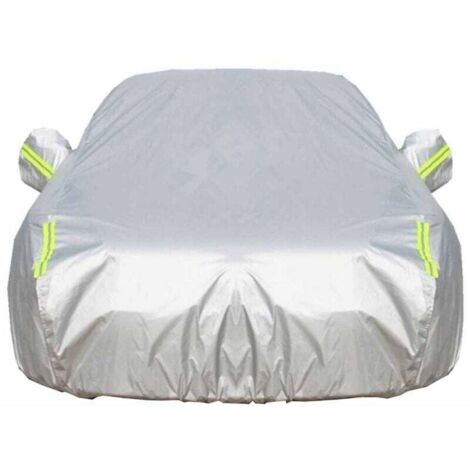 Housse de Protection Voiture Étanche 190T avec Ouverture Compartiment Doublure Coton Respirant Anti UV Poussière Neige (1/4)