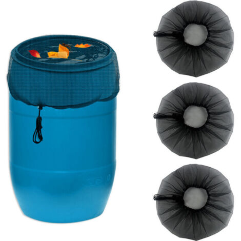 Lot de 3 Housses Anti-Moustiques pour Récupérateur d'Eau de Pluie 95 cm Protection Durable (1/4)