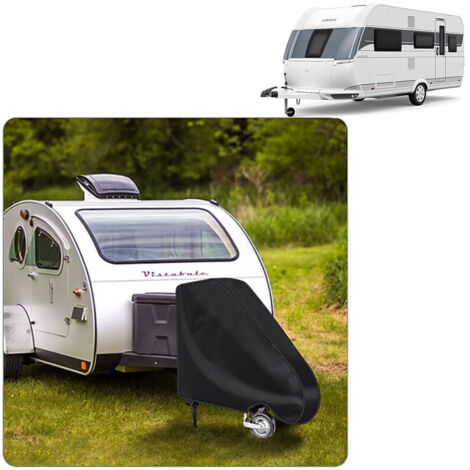 Housse de Protection Universelle pour Tête d'Attelage de Remorque et Caravane Noir (1/4)