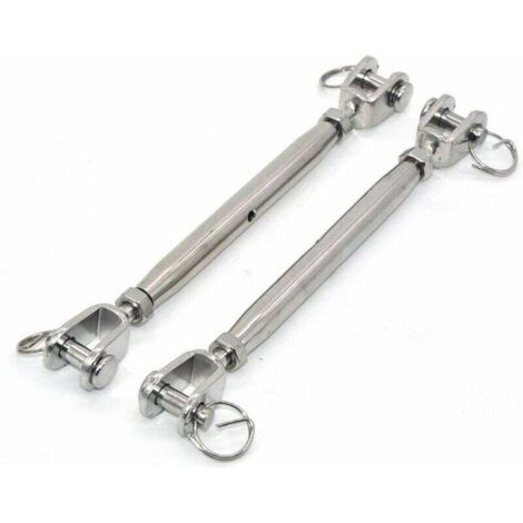Lot de 2 Tendeurs à Mâchoires M10 Acier Inoxydable 304 avec Fermoir Magnétique pour Câble et Corde (1/4)