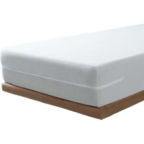 Protège-Matelas Bébé 90x200cm Éponge Bouclette 100% Coton Housse Intégrale Élastique Alèse (1/4)
