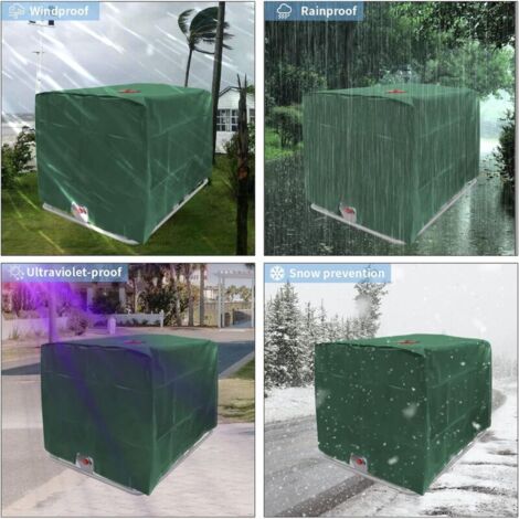 Bâche pour réservoir IBC 1000 L, housse de protection 210D, anti-UV et Bâche pour réservoir IBC 1000 L, housse de protection 210D, anti-UV et