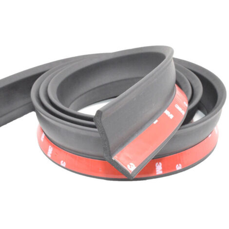 Guarnizione universale per porta da garage da 3 m, striscia di guarnizione in gomma multifunzione per porta da garage, striscia di guarnizione inferiore per porta da garage con chiodi, facile da tagli (1/4)