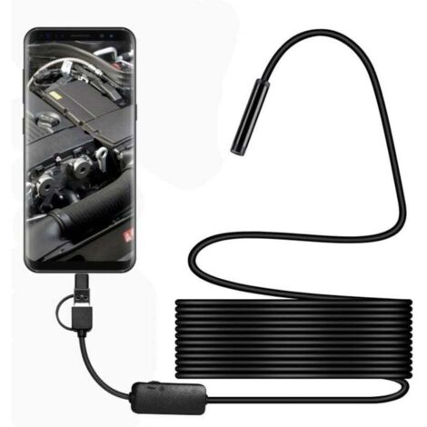 m weiches Kabel, 3-in-1-USB-Endoskop, ultradünnes, halbstarres Kabel, wasserdicht, IP67, HD-Schlangenkamera, Inspektionskamera (1/4)