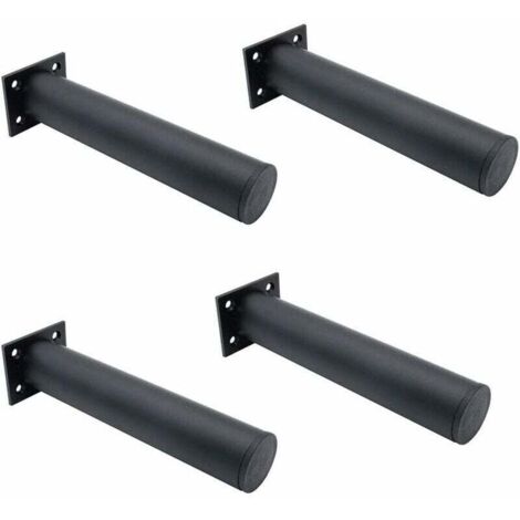gambe regolabili per mobili, nero opaco, in lega di alluminio da 38x200 mm, gambe per mobile TV, per tavolino da caffè, supporto per divano. (1/4)