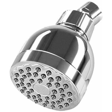 Cabezal de ducha de alta presión de 3 pulgadas, ahorrador de agua, cabezal de ducha tipo lluvia extraíble, antical cromado, para baño, spa y relajación. (1/4)