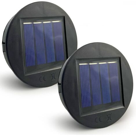 2er-Pack Solarleuchten-Ersatz mit 8 cm Durchmesser und transparenten LED-Solarabdeckungen, wasserdichte IP65-Solar-LED-Abdeckung für Solarleuchten im Garten und zum Selbermachen (1/4)