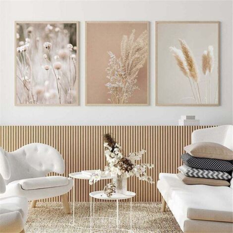 3er Set Premium Poster - Pampas Reed - Für Wohnzimmer oder Schlafzimmer - Triumph ohne Rahmen (30x40cm) (1/4)
