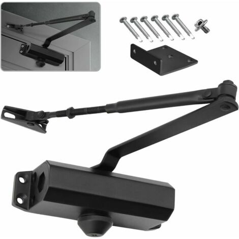 Automatischer hydraulischer Türschließer mit Stoppvorrichtung, einstellbarer Federtürschließer, Puffer geschlossen, gewerbliche und private Nutzung, 25–45 kg Tür (1/4)