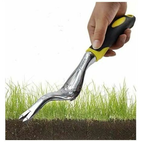 Gartenwerkzeug-Set für die Gartenarbeit im Freien, Blumenmuster, zum Entfernen von Unkraut, 11,8 x 0,8 Zoll, Gelb (1/4)