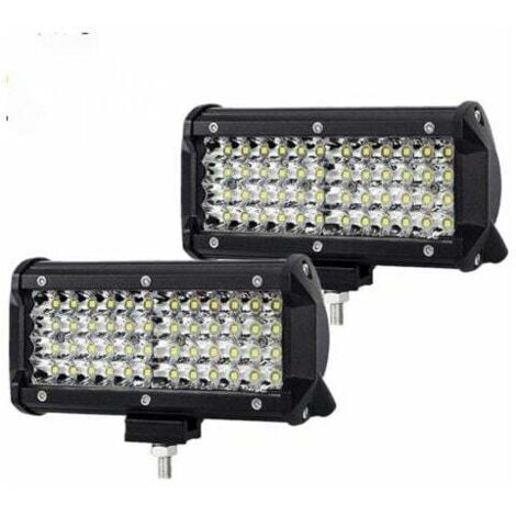 LED-Arbeitsleuchte für Traktor, 144 W, 16,5 cm, Auto-LED-Strahler, 12–24 V, Streifen-LED-Arbeitsleuchte, wasserdicht, IP67, LED-Arbeitsleuchte für 4X4, Auto, LKW, SUV, Boot, 2 Stück (1/3)