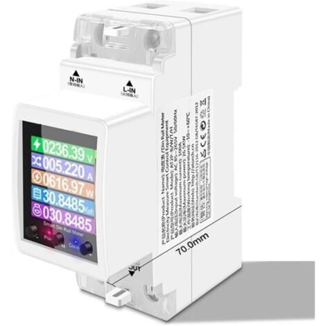 Din-Schienen-Stromzähler, Einphasen-Energiezähler, digitales Voltmeter, Amperemeter, AC 85-265 V, 100 A, 0-26500 W (1/4)