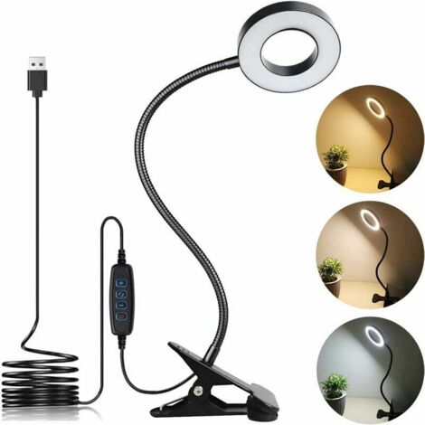 LED-Schreibtischlampe mit Klemme für Videokonferenzbeleuchtung, USB-Licht für Laptop-Zoom-Meetings (1/4)