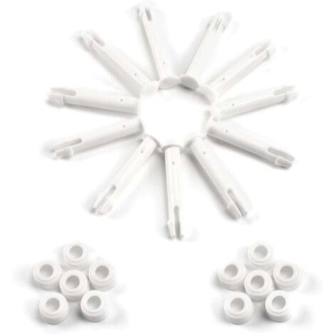 12 Stück Kunststoffstift, Intex-Schwimmbad-Ersatzteile, Kunststoff-Schwimmbadstift, für die meisten Rahmenpools – rechteckiger/runder Pool (6 cm) (1/4)
