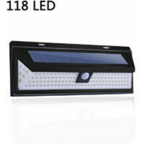 118 LED Solar Lampe 1000 Lumen Wand Licht PIR Motion Sensor IP65 Wasserdicht Outdoor Garten (1/4)