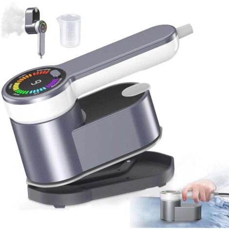 Vertikales Dampfbügeleisen, tragbares vertikales Bügeleisen, 1200 W, 120 ml, 2-in-1-Dampfgarer, Reisedampfgarer, trocken oder nass verwendbar, 10 Sekunden schnelles Aufheizen, geeignet für Zuhause, au (1/4)