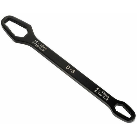 Der multifunktionale Torx-Schlüssel ist ein nationaler selbstspannender Doppelkopf-Handschlüssel von 8 bis 22 mm, schwarz (1/3)
