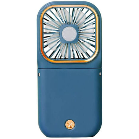 Verbesserter Handventilator, kleiner persönlicher Ventilator, wiederaufladbarer tragbarer Kopfventilator mit 3 Geschwindigkeiten, Mini-USB, leistungsstarker Außenventilator, kleiner leiser Schreibtisc (1/4)