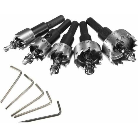 Diamantbohrer, HSS-Lochsäge, Betonkernbohrer, 16/18,5/20/25/30 mm, 5 Stück, Fliesenbohrer, Bohrer, Dillschneider, Kernbohrer, Lochzahn (1/4)