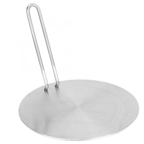 Induktionsadapter - Wärmeverteiler für Induktionskochfelder, Wärmeverteiler für Induktionskochfelder aus Edelstahl - Silber 24 cm - Abcrital (1/4)